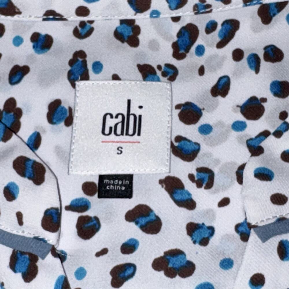 Cabi Women's Tunic Sleeveless Button Down Animal Print Dress Size S Preppy Chic - Picture 2 of 7
